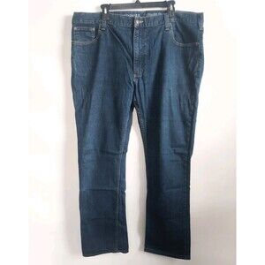 Carhartt Jeans Mens 42x32 Blue Straight Leg Fit Medium Wash Denim Pants 5-Pocket